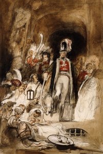 Studie für "Sir David Baird entdeckt den Körper von Tipu Sahib", 1838 von David Wilkie