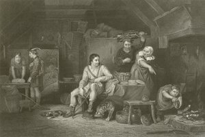 Alfred in der Hütte des Hirten von David Wilkie
