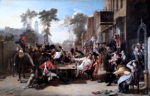 Chelsea-Pensionäre lesen die Waterloo-Depesche von David Wilkie