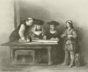 Kolumbus im Kloster La Rabida von David Wilkie