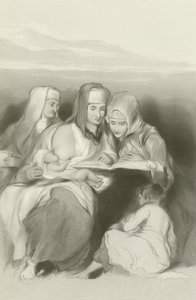 Hebräische Frauen lesen die Schriften in Jerusalem