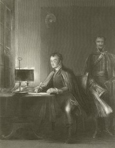 Der Herzog von Wellington schreibt seine Depeschen