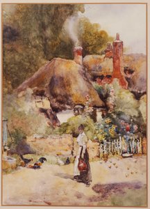 Altes Cottage in Sutton Courtney, Berkshire von David Woodlock