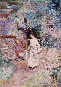 Die Milchmagd oder Ein altes Surrey Cottage von David Woodlock