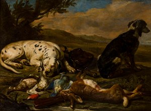 Stillleben basierend auf der Jagd von David de Koninck