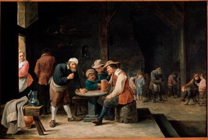 Biertrinker. Gemälde von David Teniers II, der Jüngere (1610-1690). Öl auf Leinwand