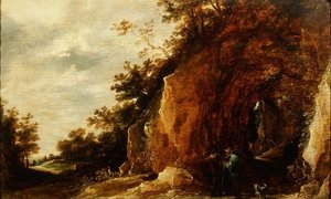 Landschaft mit Reisenden (eines von einem Paar)