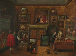 Das Innere einer Gemäldegalerie