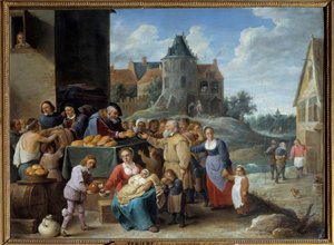 Die sieben Werke der Barmherzigkeit von David Teniers the Younger
