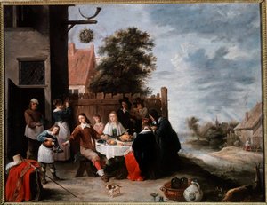 Das Fest des verlorenen Sohnes Gemälde von David Teniers II der Jüngere (1610-1690)