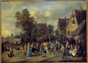 Dorffest mit aristokratischem Paar von David Teniers the Younger