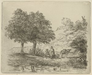 Landschaft mit Familie von David van der Kellen