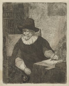 Mann in einem Studierzimmer von David van der Kellen