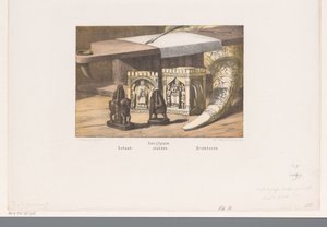 Schachfiguren, Schreibtafel und Trinkhorn, 8. und 9. Jahrhundert von David van der Kellen