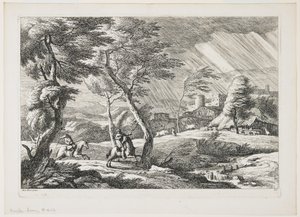 Tafel VII, aus einer Reihe von Landschaften, 1743 von Davide Antonio Fossati