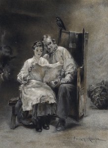 Nachrichten vom verlorenen Sohn (Farblithografie) von Davidson Knowles