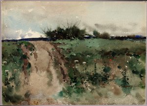 Landschaftsskizze von De Lancey Gill