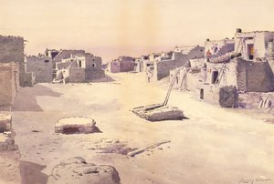 Straße im Pueblo von Oraibi, Tusayan, Arizona, 1888 von De Lancey Gill