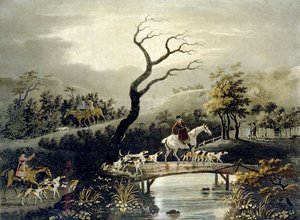 Nacht, Fuchsjagd, graviert von J.H. Clarke und F. Jeakes von Dean Snr. (after) Wolstenholme