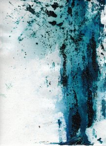 Mysteriöses Blauabstrakt von Deb Chaney
