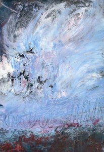 Turbulentes Blau-Abstrakt von Deb Chaney