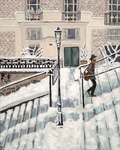 Schnee in Montmartre