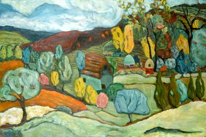 Dorf Herbst von Deborah Eve Alastra