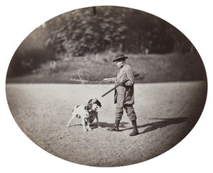 Jäger mit Hunden, ca. 1862 von Delmaet and Durandelle