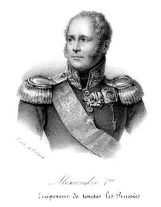 Alexander I 1777-1825, Zar von Russland ab 1801, in Militäruniform, ca. 1830