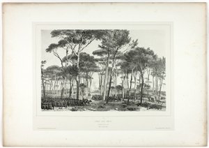Kampf in Pamfili, aus Souvenirs d’Italie: Expédition de Rome von Denis Auguste Marie Raffet