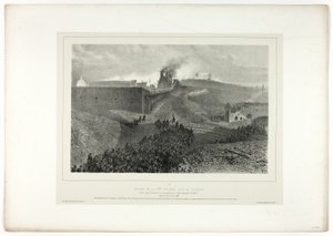 Abfahrt der dritten Kolonne, genannt die Unterstützung, aus Souvenirs d’Italie: Expedition nach Rom