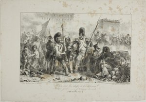 Feuer auf die Anführer und Kavallerie... von Denis Auguste Marie Raffet