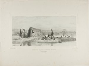 Wachposten für die ungarischen Militärkolonien, linkes Ufer der Donau, 7. Juli 1837 von Denis Auguste Marie Raffet