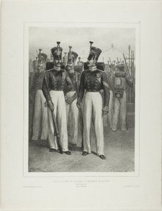 Unteroffizier und Soldaten des Wolhynischen Regiments (Kaiserliche Garde), Lager Vosnessensk