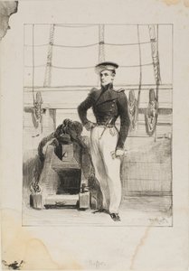 Royal Navy, Mannschaft der Linie, Schiffsflagge von Denis Auguste Marie Raffet