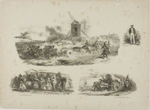 Blatt mit Skizzen von Denis Auguste Marie Raffet