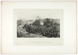 Ausfall der römischen Garnison..., aus Souvenirs d’Italie: Expédition de Rome