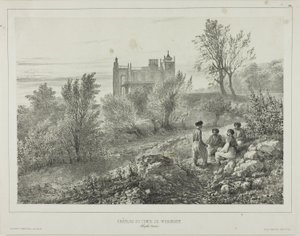 Das Schloss von Graf Woronzoff, Aloupka, Krim, 12. August 1837 von Denis Auguste Marie Raffet