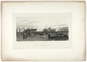 Die französische Armee landet in Civita-Vecchia, 25. April 1849, aus Souvenirs d’Italie: Expédition de Rome von Denis Auguste Marie Raffet