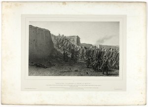 Arbeiter krönen die Bresche des Bastions 7, aus Souvenirs d’Italie: Expédition de Rome