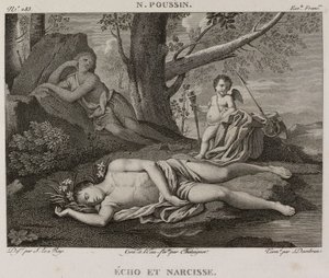 Echo und Narziss, nach Nicolas Poussin