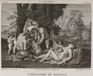 Die Erziehung des Bacchus, nach Nicolas Poussin