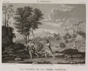 Die Traube des Gelobten Landes, nach Nicolas Poussin von Denis Sebastien Leroy