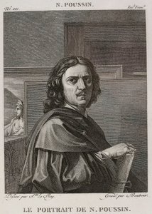 Das Porträt von Nicolas Poussin, nach Nicolas Poussin