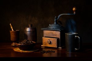 Rustikales Kaffee Stillleben