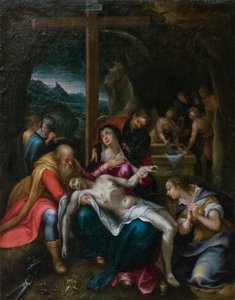 Beweinung Christi, ca. 1595-1600 von Denys Calvaert or Calvart