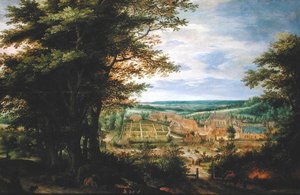 Die Abtei von La Cambre im Wald von Soignes, 1609 von Denys van Alsloot