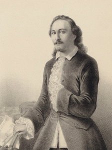 Porträt von Arthur Saint-Léon 1821-1870 im Ballett Le Violon du diable von Cesare Pugni, 1849
