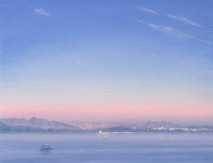 Morgendämmerung über dem Piccola-See von Derek Hare