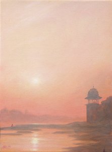Abend am Yamuna von Derek Hare